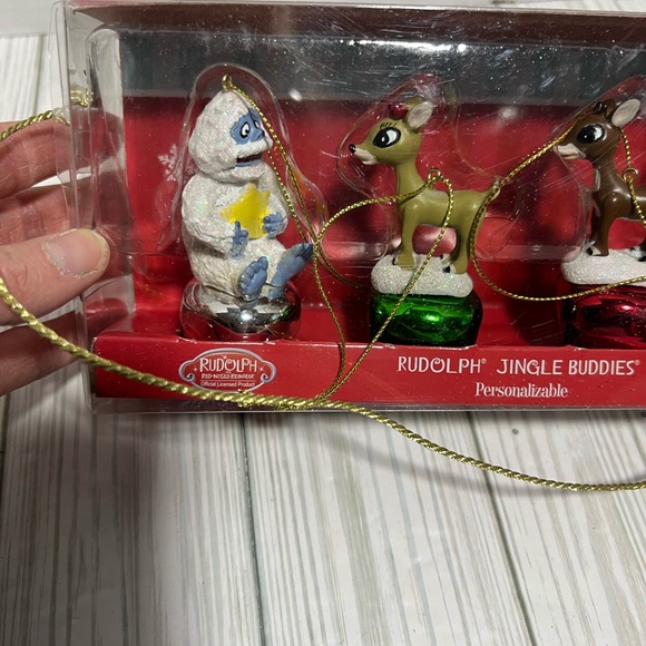 PREOWNED**SET OF 4 RUDOLPH JINGLE BELL BUDDIES ORNAMENTS - Picture 4 of 5